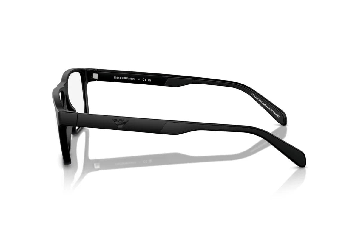 EMPORIO ARMANI - 5001 NERO OPACO | OCCHIALE DA VISTA UOMO - EA 3233 CALIBRO 54