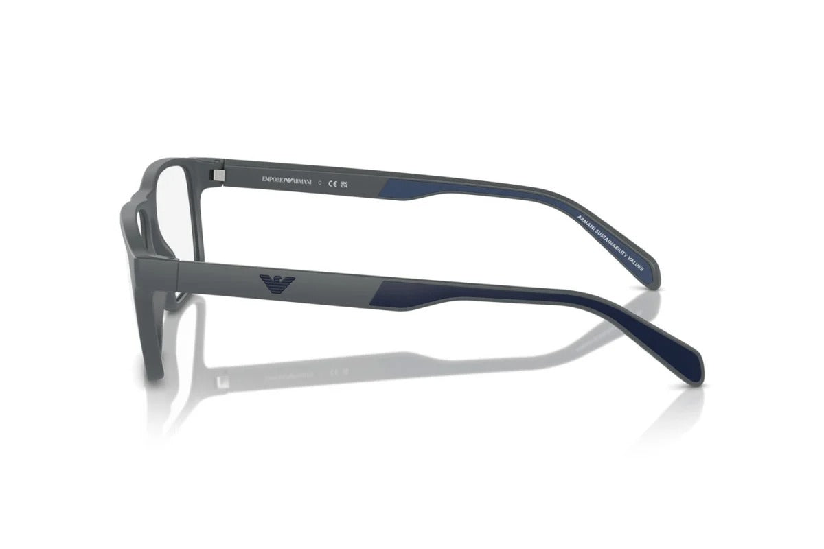EMPORIO ARMANI - 6103 GRIGIO SCURO OPACO | OCCHIALE DA VISTA UOMO - EA 3233 CALIBRO 56