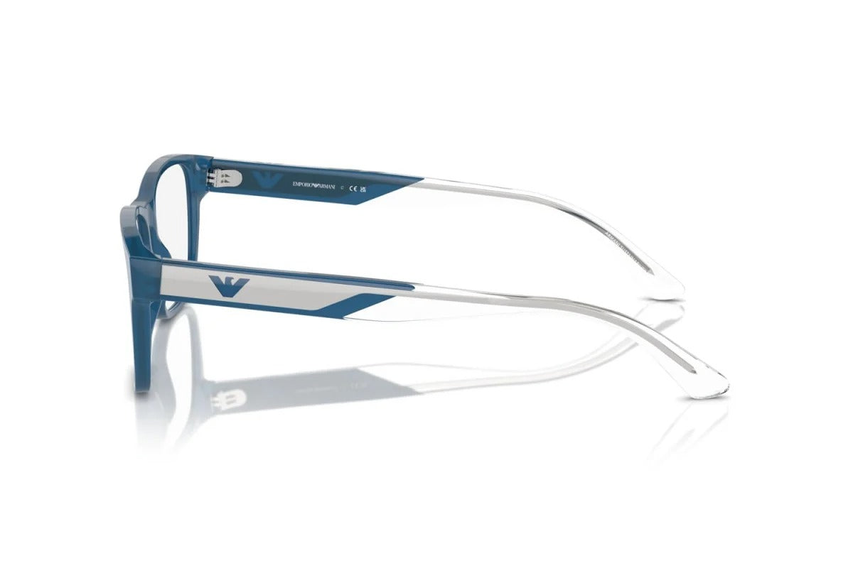 EMPORIO ARMANI - 6092 BLU OPALINO LUCIDO | OCCHIALE DA VISTA UOMO - EA 3239 CALIBRO 55