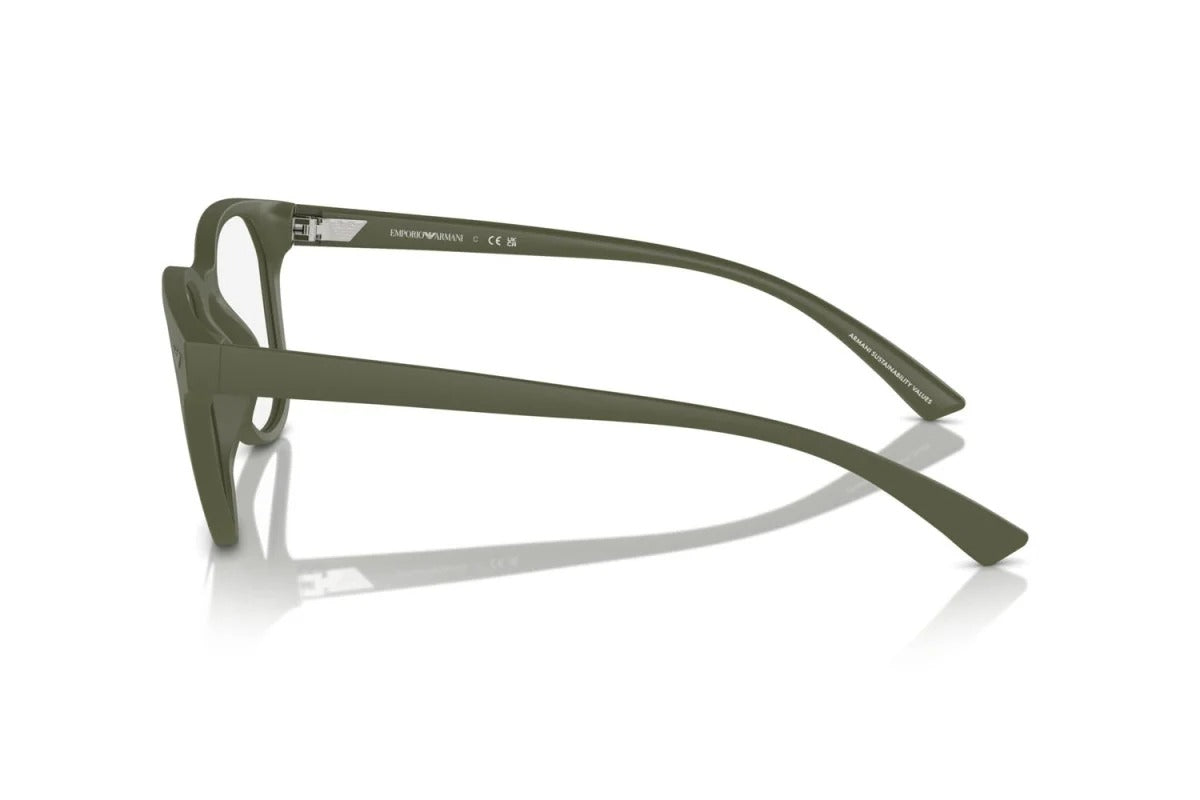 EMPORIO ARMANI - 6099 VERDE OPACO | OCCHIALE DA VISTA UOMO - EA 3240U CALIBRO 52