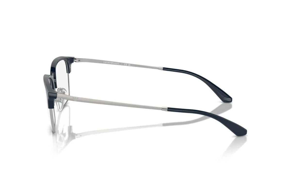 EMPORIO ARMANI - 3045 BLU LUCIDO/ARGENTO OPACO | OCCHIALE DA VISTA UOMO - EA 3243 CALIBRO 55