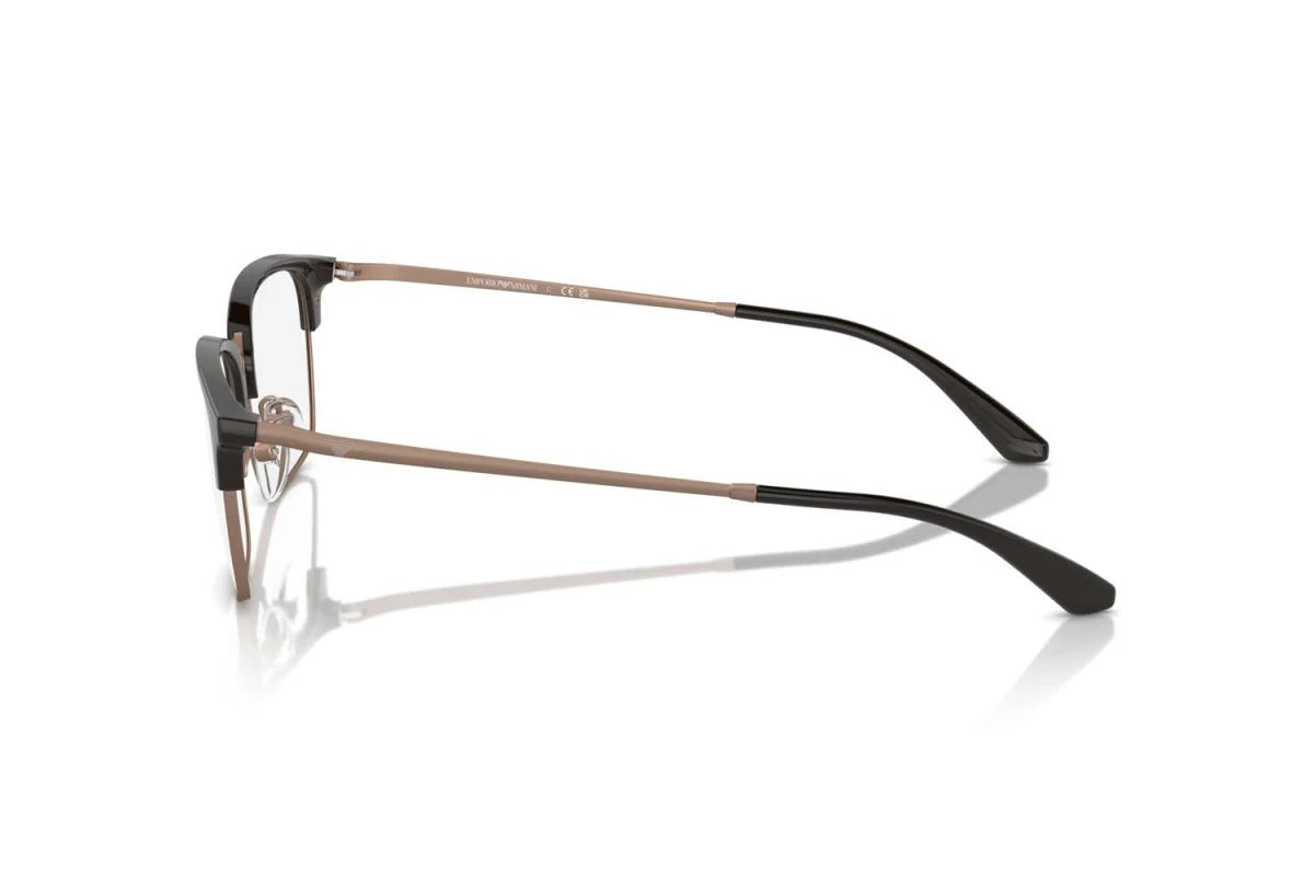 EMPORIO ARMANI - 3201 MARRONE LUCIDO/ORO ROSA OPACO | OCCHIALE DA VISTA UOMO - EA 3243 CALIBRO 53