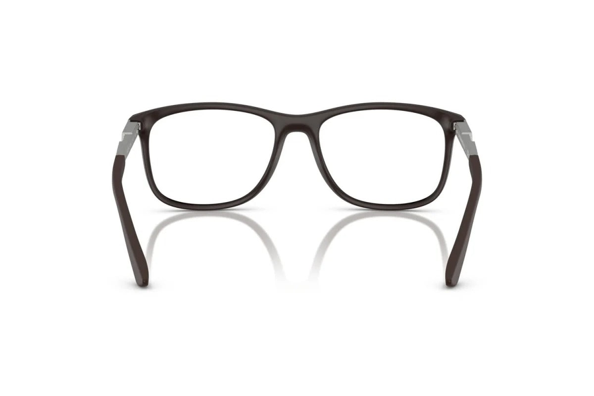 EMPORIO ARMANI - 6186 MARRONE SCURO OPACO | OCCHIALE DA VISTA UOMO - EA 3247 CALIBRO 55