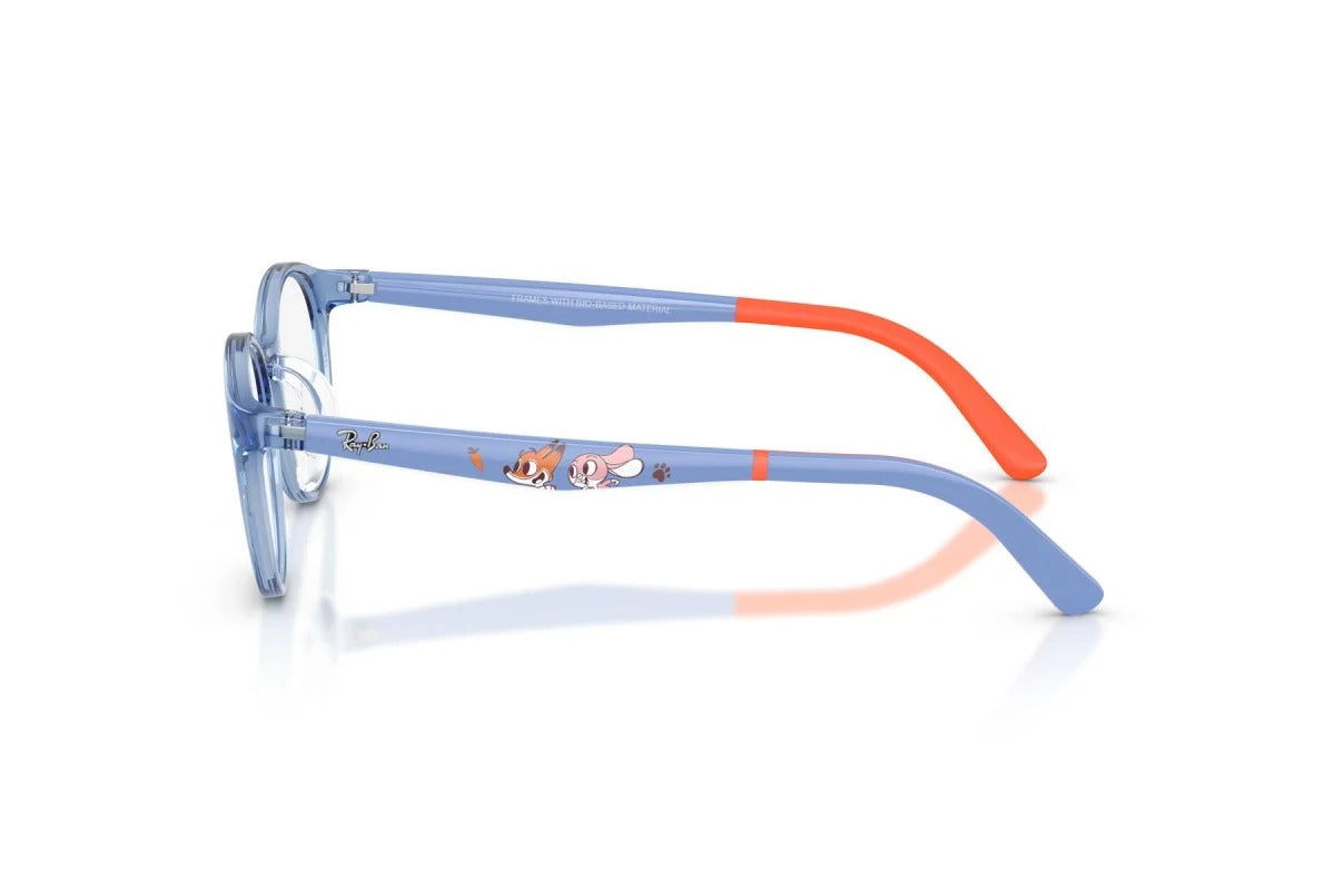 OCCHIALE DA VISTA BAMBINO UNISEX | RAY-BAN JUNIOR RY 1625D - 7510 BLU TRASPARENTE - CALIBRO 47