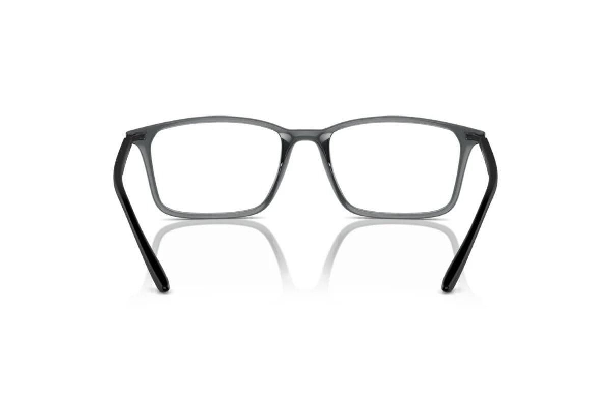 EMPORIO ARMANI - 6106 NERO TRASPARENTE LUCIDO | OCCHIALE DA VISTA UOMO - EA 3237 CALIBRO 53