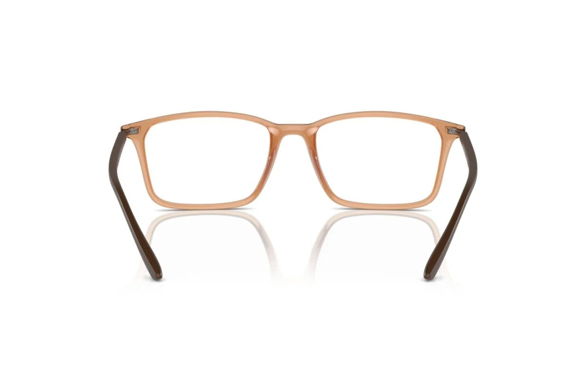 EMPORIO ARMANI - 6110 MARRONE TRASPARENTE LUCIDO | OCCHIALE DA VISTA UOMO - EA 3237 CALIBRO 53