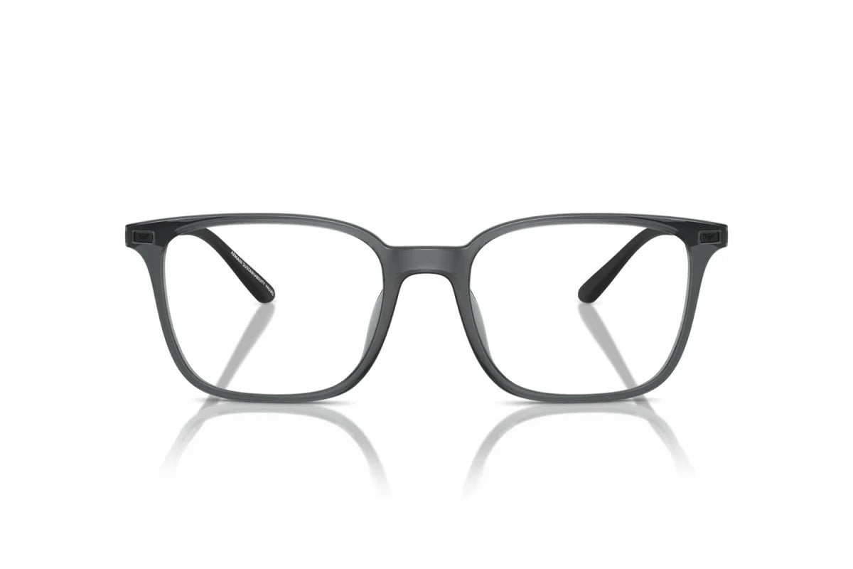 EMPORIO ARMANI - 6106 NERO TRASPARENTE LUCIDO | OCCHIALE DA VISTA UOMO - EA 3242U CALIBRO 54