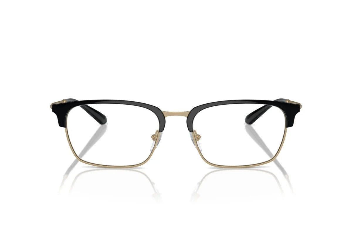 EMPORIO ARMANI - 3002 NERO LUCIDO/ORO PALLIDO OPACO | OCCHIALE DA VISTA UOMO - EA 3243 CALIBRO 53