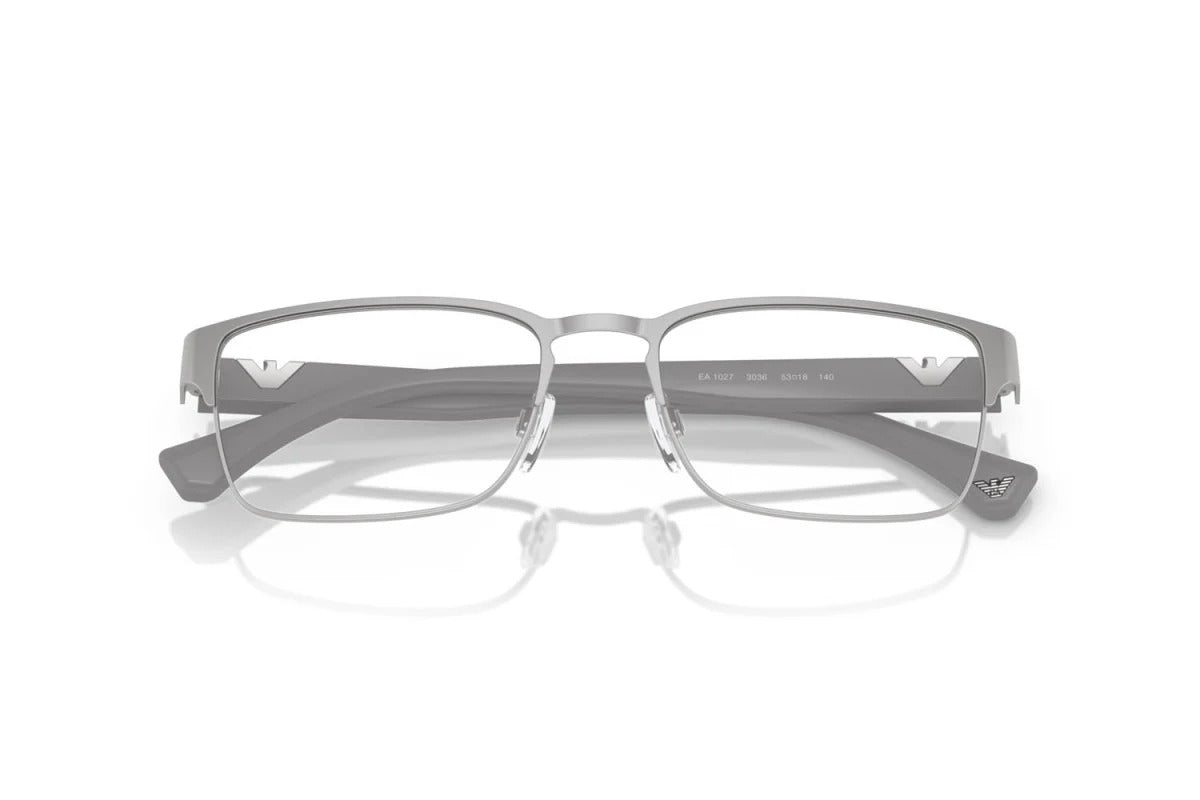 EMPORIO ARMANI - 3036 ARGENTO OPACO | OCCHIALE DA VISTA UOMO - EA 1027 CALIBRO 57