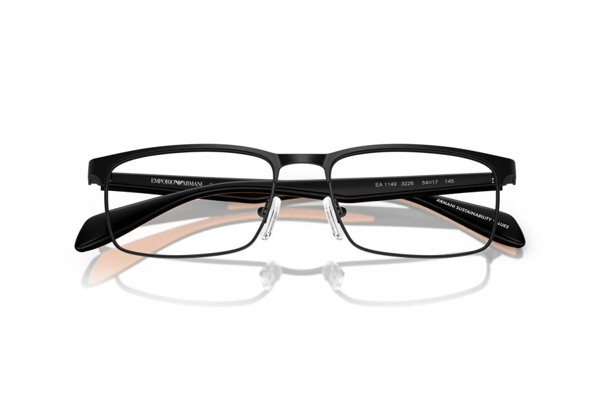 OCCHIALE DA VISTA UOMO | EMPORIO ARMANI EA 1149 - 3226 NERO OPACO - CALIBRO 56