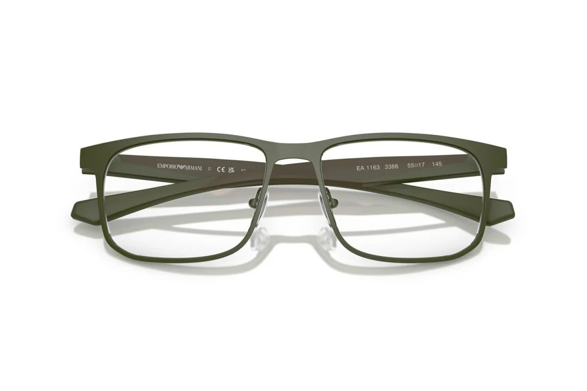 EMPORIO ARMANI - 3388 VERDE OPACO | OCCHIALE DA VISTA UOMO - EA 1163 CALIBRO 55