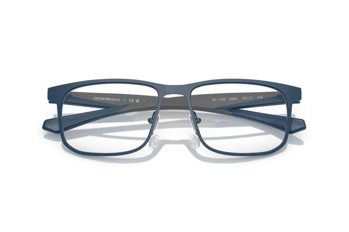 EMPORIO ARMANI - 3389 BLU OPACO | OCCHIALE DA VISTA UOMO - EA 1163 CALIBRO 53