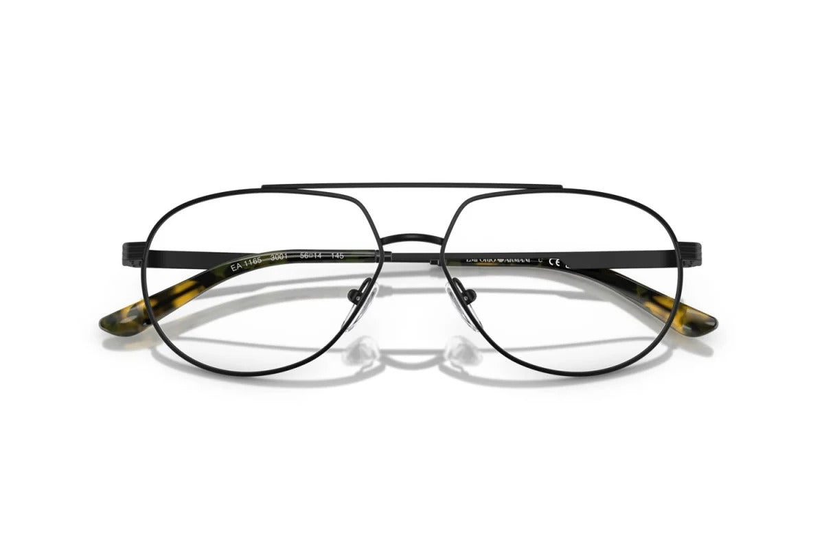 EMPORIO ARMANI - 3001 NERO OPACO | OCCHIALE DA VISTA UOMO - EA 1165 CALIBRO 54