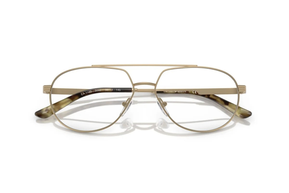 EMPORIO ARMANI - 3002 ORO PALLIDO OPACO | OCCHIALE DA VISTA UOMO - EA 1165 CALIBRO 56