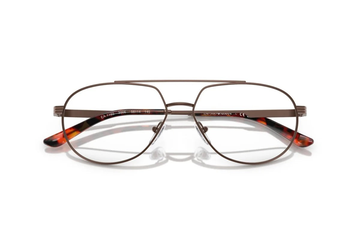 EMPORIO ARMANI - 3006 BRONZO OPACO | OCCHIALE DA VISTA UOMO - EA 1165 CALIBRO 56