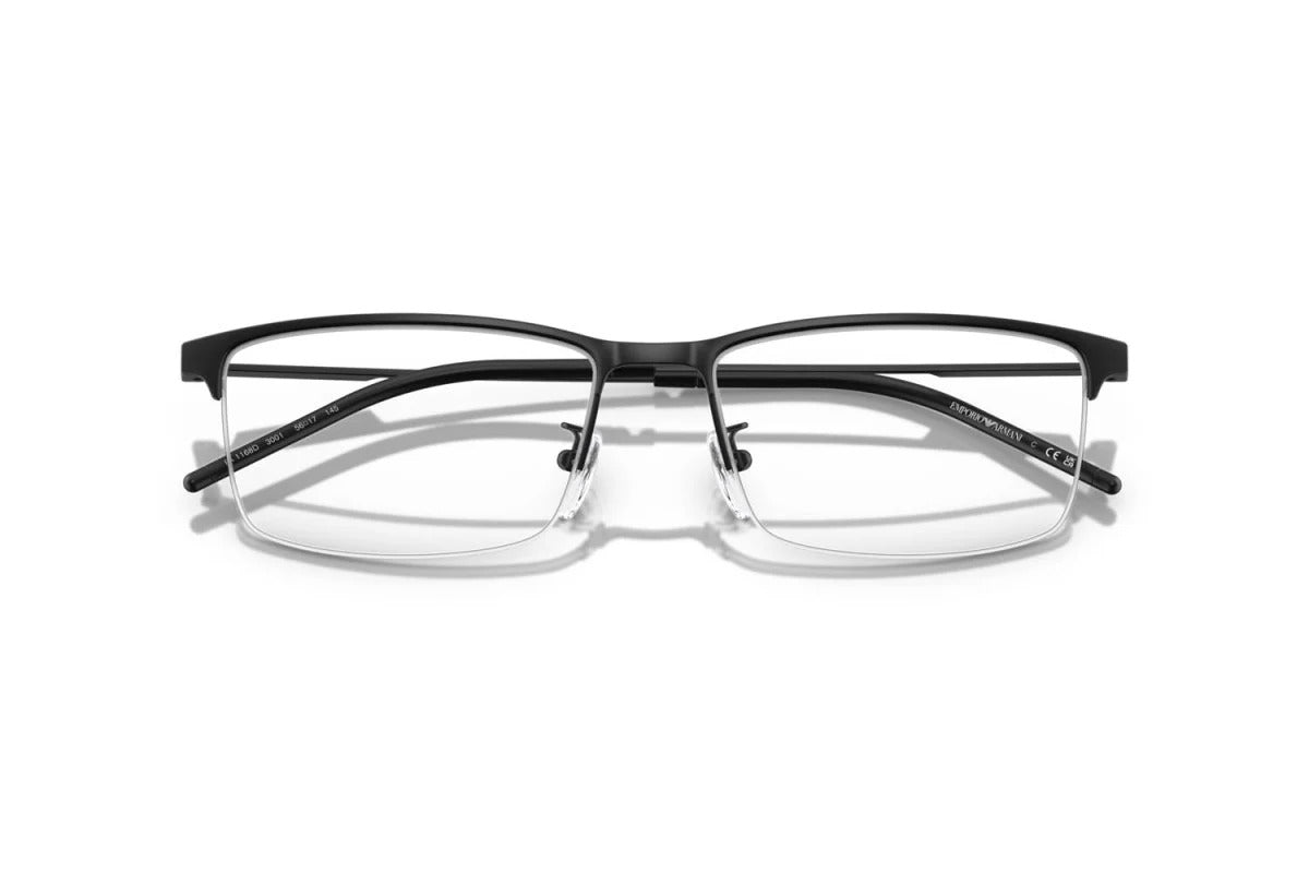 EMPORIO ARMANI - 3001 NERO OPACO | OCCHIALE DA VISTA UOMO - EA 1168D CALIBRO 56