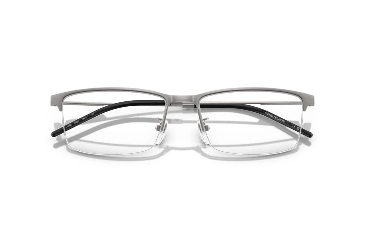EMPORIO ARMANI - 3003 CANNA DI FUCILE OPACA | OCCHIALE DA VISTA UOMO - EA 1168D CALIBRO 56