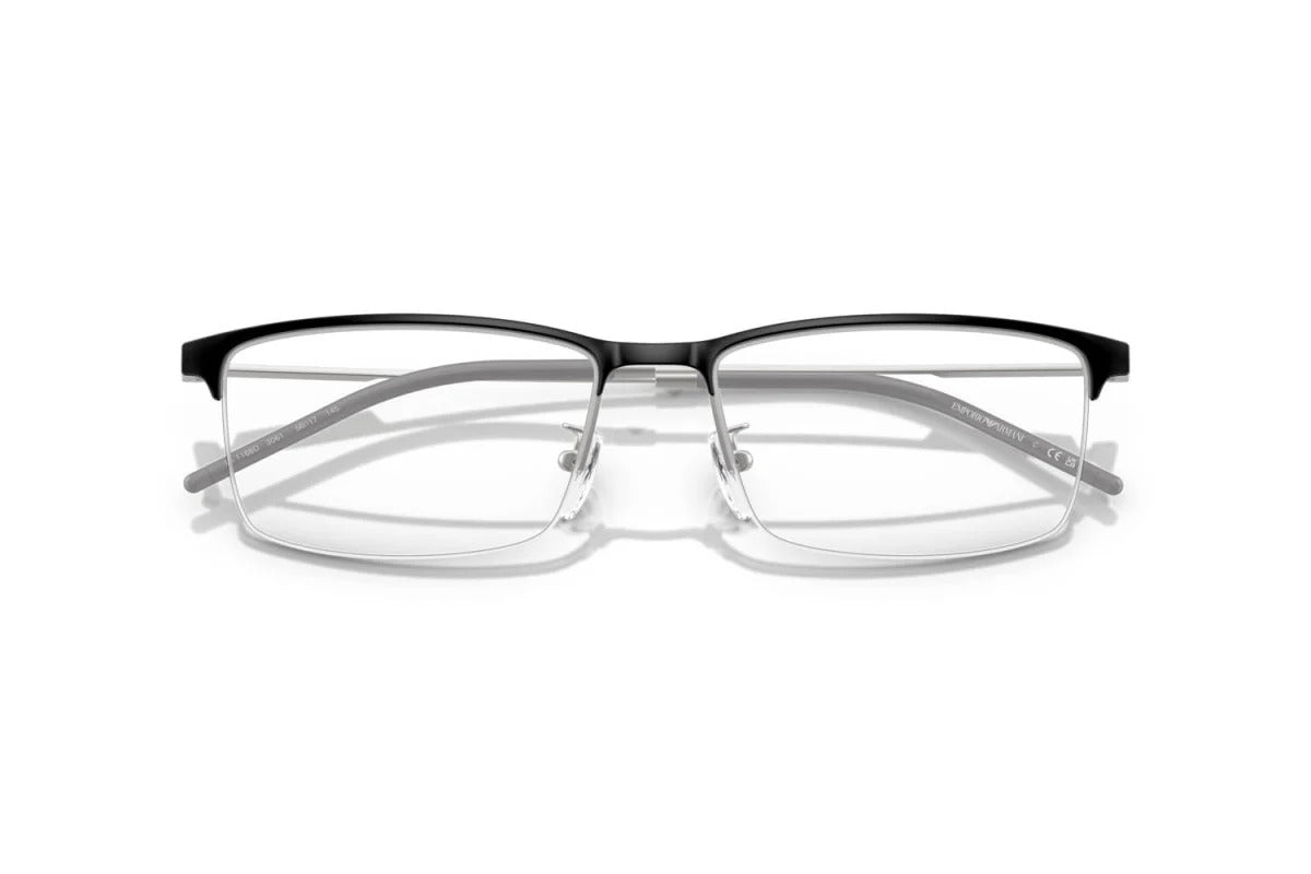 EMPORIO ARMANI - 3061 NERO OPACO/ARGENTO | OCCHIALE DA VISTA UOMO - EA 1168D CALIBRO 56