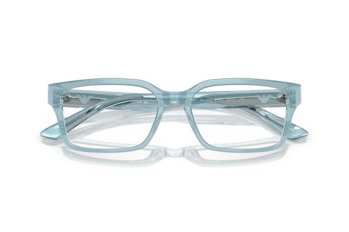EMPORIO ARMANI - 6178 AZZURRO CANGIANTE | OCCHIALE DA VISTA UOMO - EA 3244 CALIBRO 55