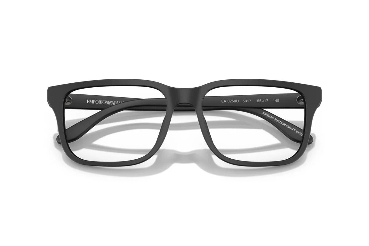 EMPORIO ARMANI - 5017 NERO OPACO | OCCHIALE DA VISTA UOMO - EA 3250U CALIBRO 54