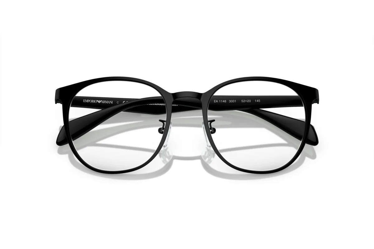 OCCHIALE DA VISTA UOMO | EMPORIO ARMANI EA 1148 - 3001 NERO OPACO - CALIBRO 52