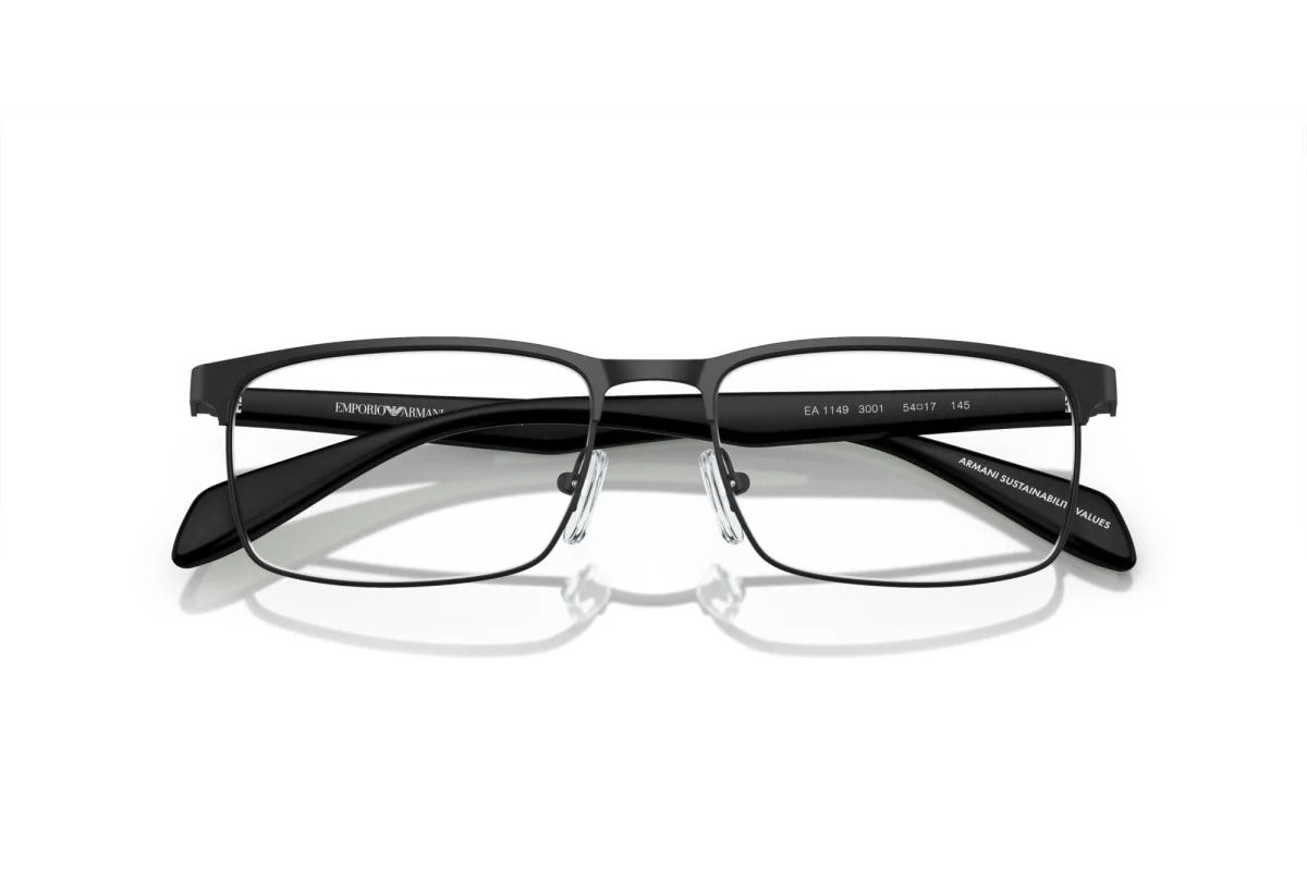 OCCHIALE DA VISTA UOMO | EMPORIO ARMANI EA 1149 - 3001 NERO OPACO - CALIBRO 56