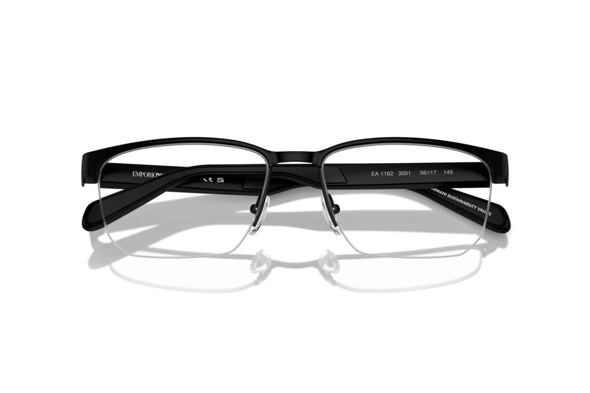 EMPORIO ARMANI - 3001 NERO OPACO | OCCHIALE DA VISTA UOMO - EA 1162 CALIBRO 54