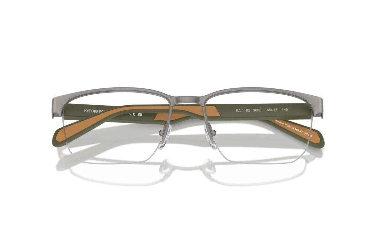 EMPORIO ARMANI - 3003 CANNA DI FUCILE OPACO | OCCHIALE DA VISTA UOMO - EA 1162 CALIBRO 56