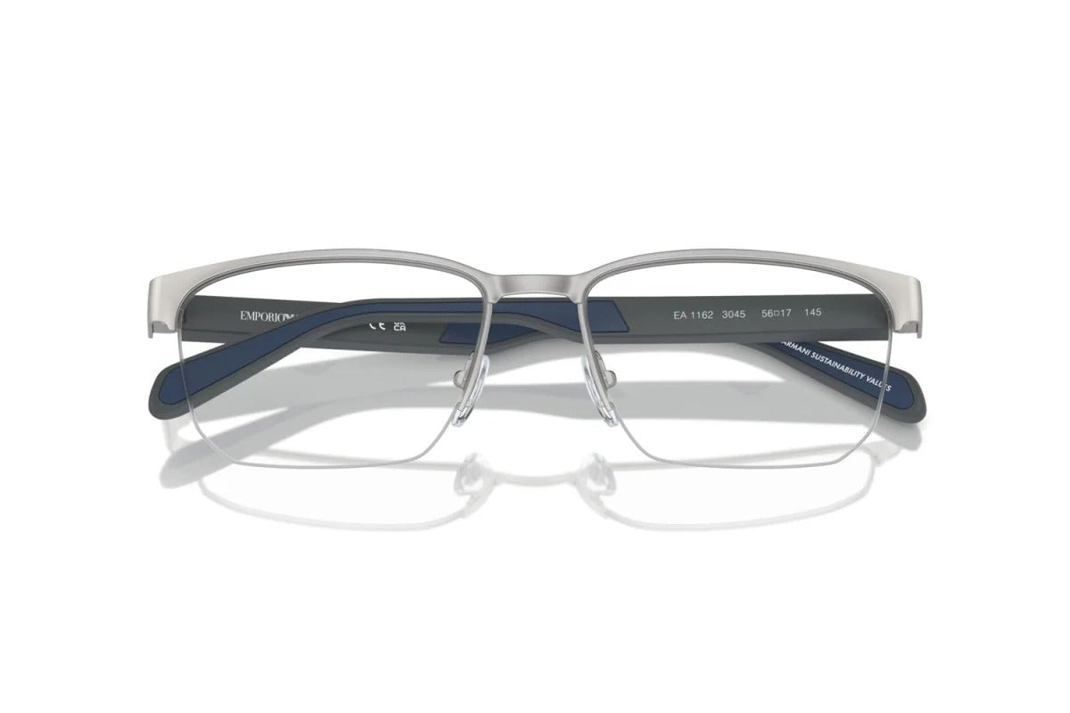 EMPORIO ARMANI - 3045 ARGENTO OPACO | OCCHIALE DA VISTA UOMO - EA 1162 CALIBRO 56