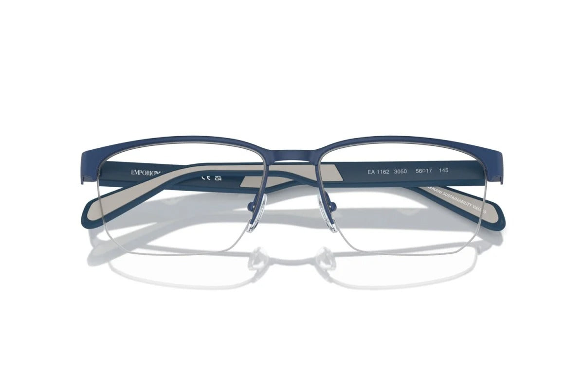EMPORIO ARMANI - 3050 BLU OPACO | OCCHIALE DA VISTA UOMO - EA 1162 CALIBRO 56