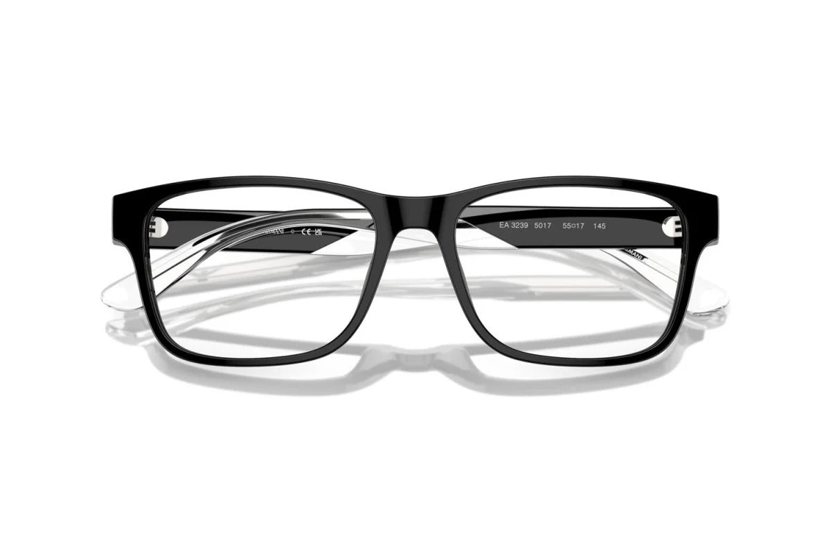 EMPORIO ARMANI - 5017 NERO | OCCHIALE DA VISTA UOMO - EA 3239 CALIBRO 55