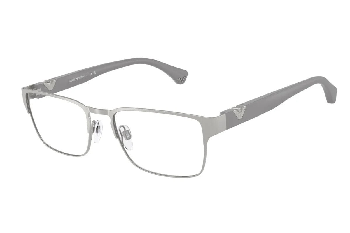 EMPORIO ARMANI - 3036 ARGENTO OPACO | OCCHIALE DA VISTA UOMO - EA 1027 CALIBRO 57
