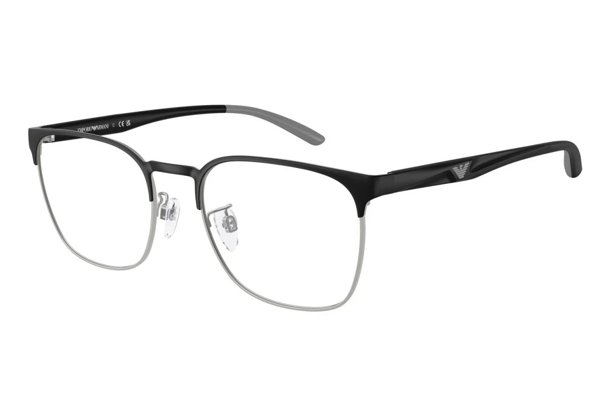 OCCHIALE DA VISTA UOMO | EMPORIO ARMANI EA 1135D - 3051 NERO OPACO/ARGENTO OPACO - CALIBRO 55