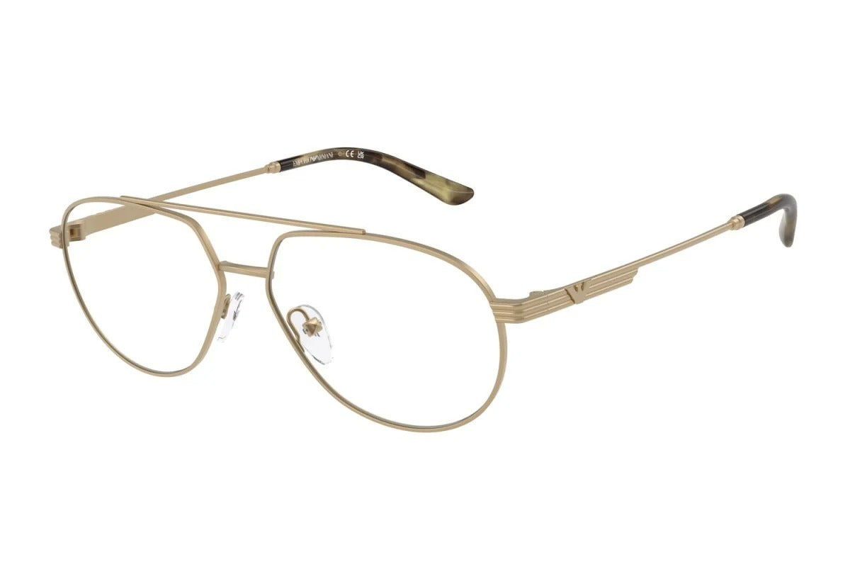 EMPORIO ARMANI - 3002 ORO PALLIDO OPACO | OCCHIALE DA VISTA UOMO - EA 1165 CALIBRO 56