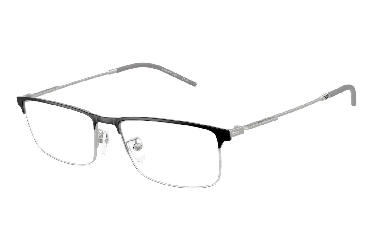 EMPORIO ARMANI - 3061 NERO OPACO/ARGENTO | OCCHIALE DA VISTA UOMO - EA 1168D CALIBRO 56