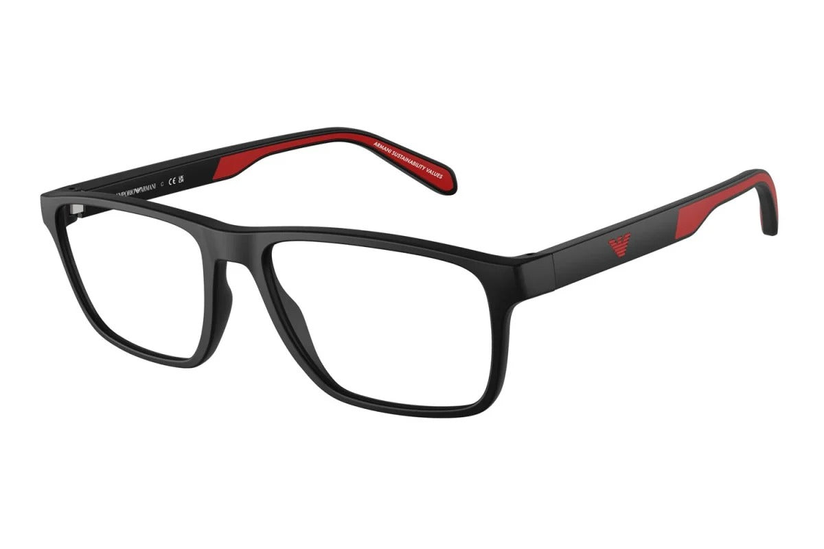 EMPORIO ARMANI - 5997 NERO OPACO | OCCHIALE DA VISTA UOMO - EA 3233 CALIBRO 54