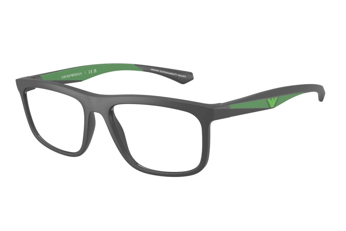 EMPORIO ARMANI - 6188 GRIGIO OPACO | OCCHIALE DA VISTA UOMO - EA 3246 CALIBRO 53