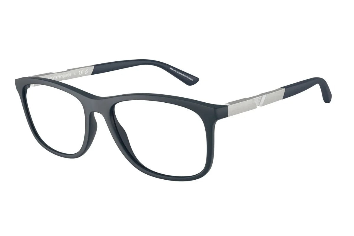 EMPORIO ARMANI - 6189 BLU SCURO OPACO | OCCHIALE DA VISTA UOMO - EA 3247 CALIBRO 55