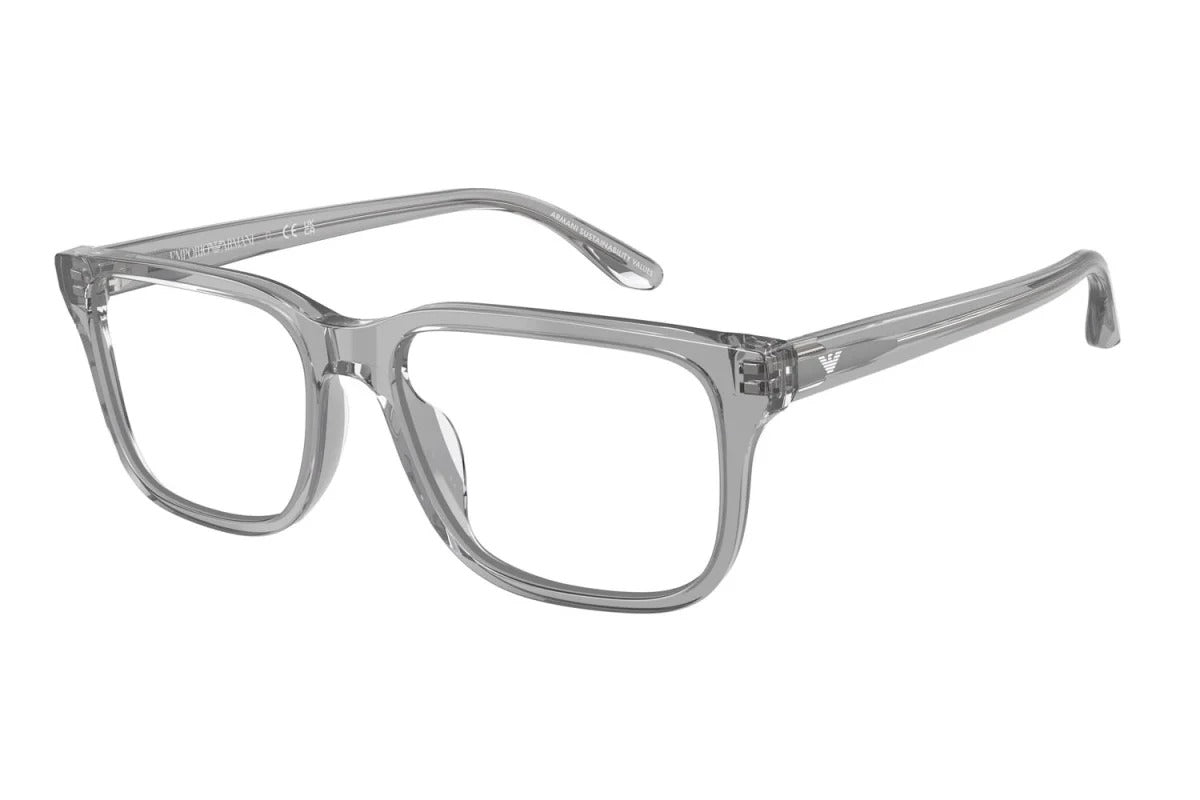 EMPORIO ARMANI - 6202 GRIGIO TRASPARENTE LUCIDO | OCCHIALE DA VISTA UOMO - EA 3250U CALIBRO 54