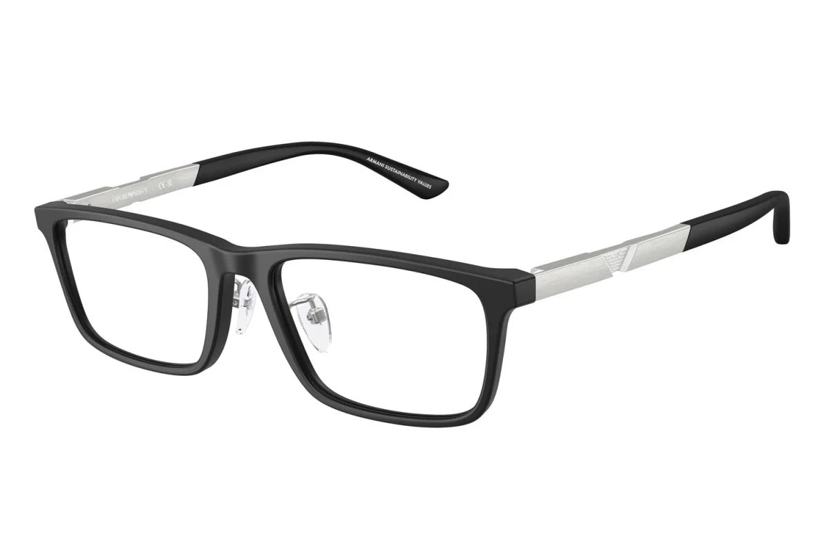 EMPORIO ARMANI - 5001 NERO OPACO | OCCHIALE DA VISTA UOMO - EA 3251D CALIBRO 55