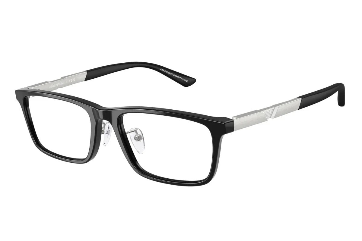 EMPORIO ARMANI - 5017 NERO LUCIDO | OCCHIALE DA VISTA UOMO - EA 3251D CALIBRO 55
