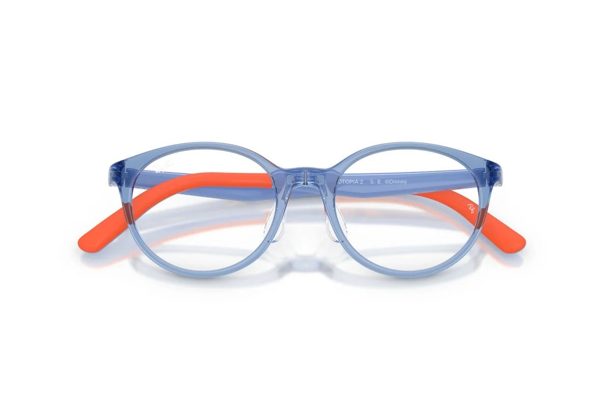 OCCHIALE DA VISTA BAMBINO UNISEX | RAY-BAN JUNIOR RY 1625D - 7510 BLU TRASPARENTE - CALIBRO 47