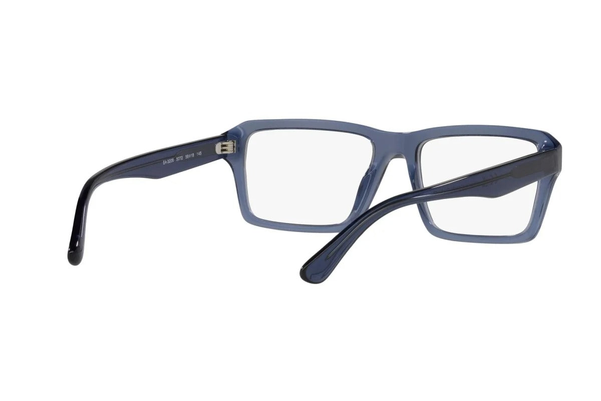 OCCHIALE DA VISTA UOMO | EMPORIO ARMANI EA 3206 - 5072 BLU TRASPARENTE LUCIDO - CALIBRO 54