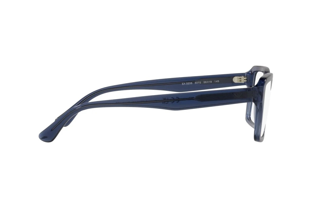 OCCHIALE DA VISTA UOMO | EMPORIO ARMANI EA 3206 - 5072 BLU TRASPARENTE LUCIDO - CALIBRO 54