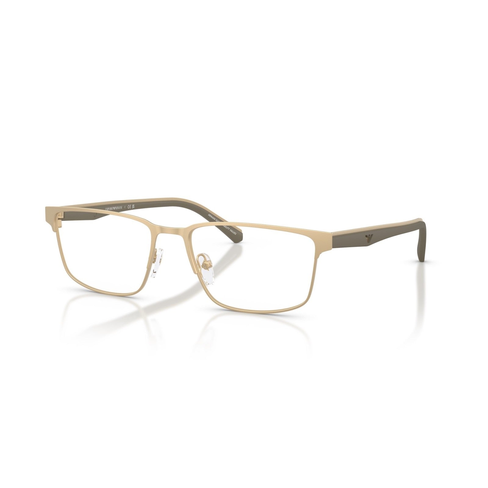 OCCHIALE DA VISTA UOMO | EMPORIO ARMANI EA 1175 - 3002 ORO PALLIDO OPACO - CALIBRO 56