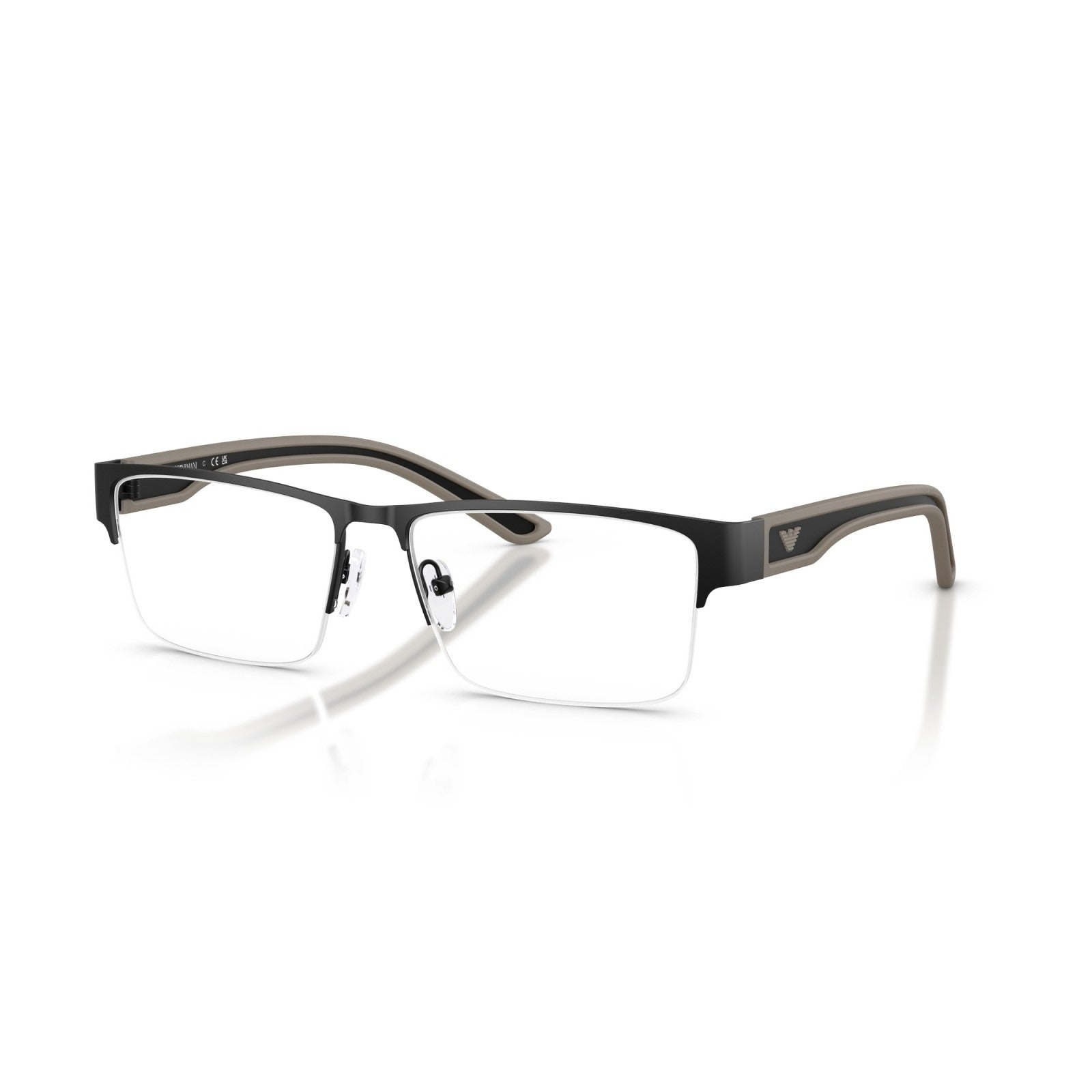 OCCHIALE DA VISTA UOMO | EMPORIO ARMANI EA 1182 - 3001 NERO OPACO GOMMATO - CALIBRO 57