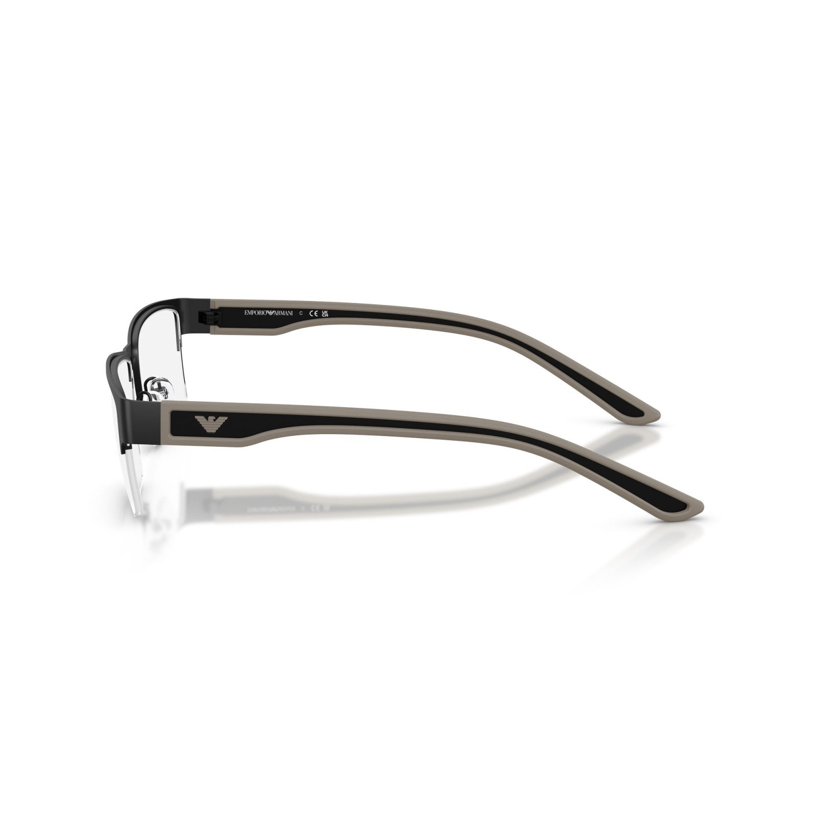 OCCHIALE DA VISTA UOMO | EMPORIO ARMANI EA 1182 - 3001 NERO OPACO GOMMATO - CALIBRO 57