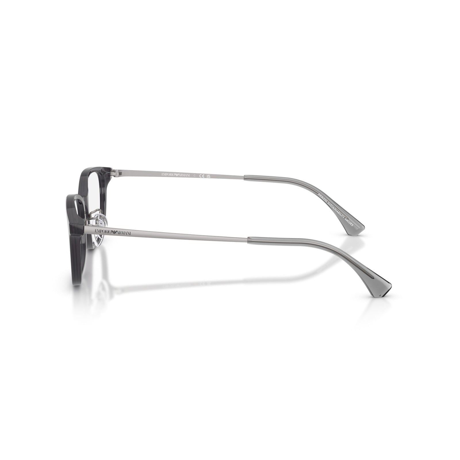 OCCHIALE DA VISTA UOMO | EMPORIO ARMANI EA 3217D - 5029 GRIGIO TRASPARENTE LUCIDO - CALIBRO 52