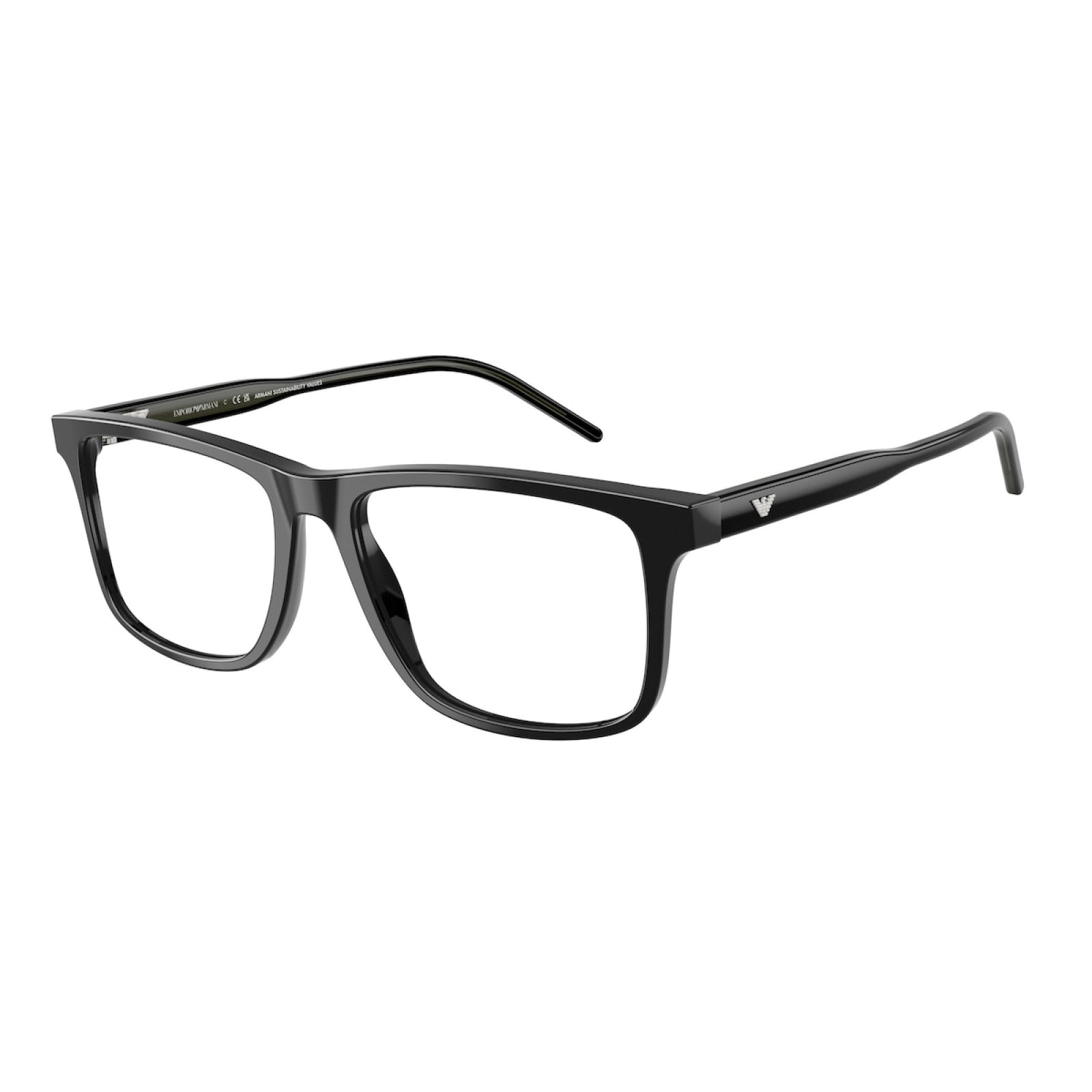 OCCHIALE DA VISTA UOMO | EMPORIO ARMANI EA 3257 - 5017 NERO LUCIDO - CALIBRO 55