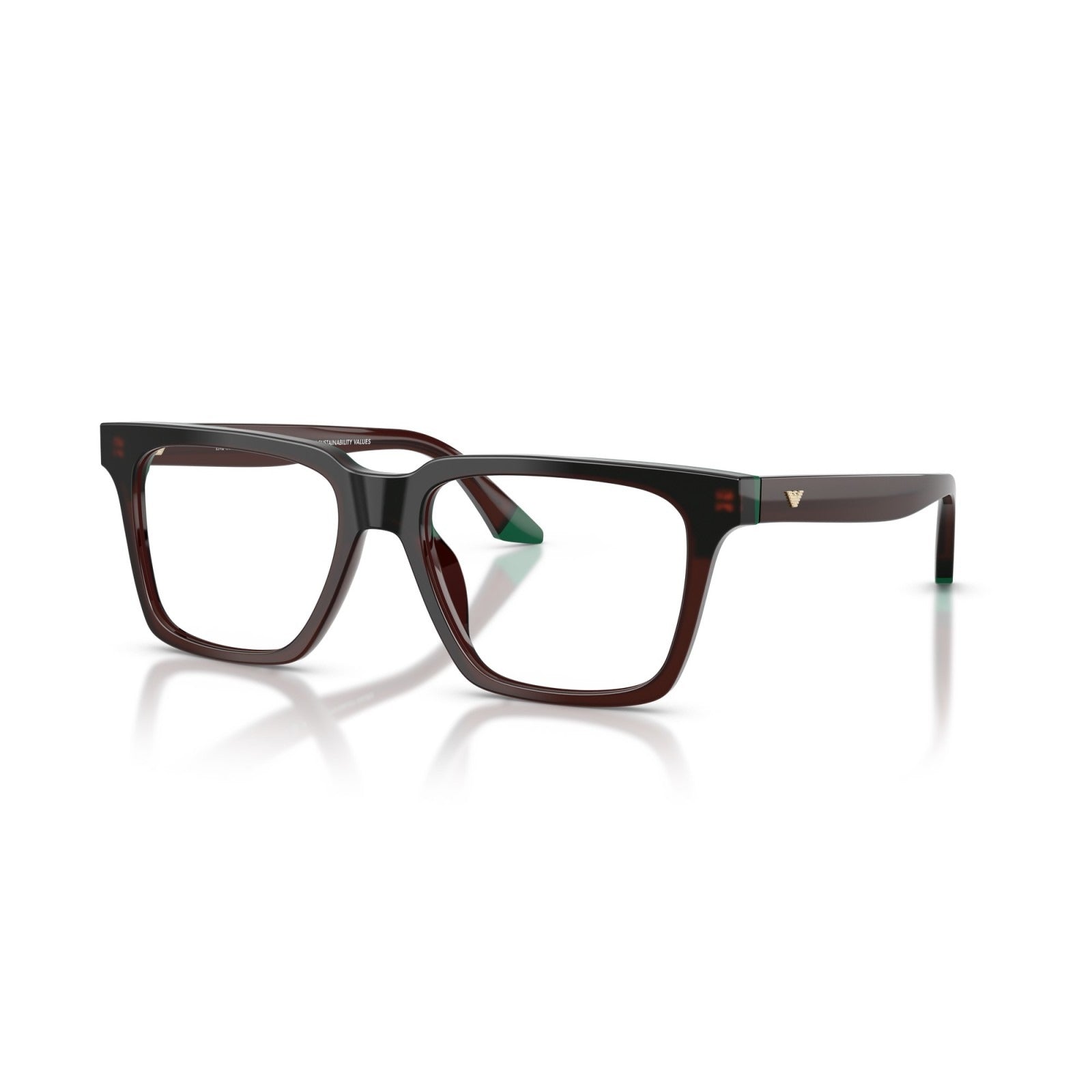 OCCHIALE DA VISTA UOMO | EMPORIO ARMANI EA 3272U - 6315 MARRONE OPALINO/VERDE - CALIBRO 54